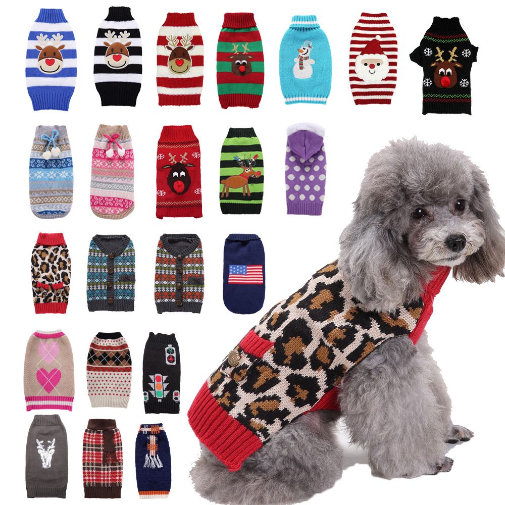 Dog Sweater Acrylic Knit Christmas Pink Heart Pocket XL Size: XL; Neck (cm): 38-44; Bust (cm): 50-58; Back length (cm): 36-40; Recommended pet weight (kg): 10.0 - 15.0