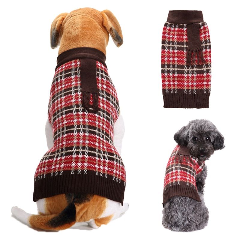 Dog Sweater Acrylic Knit Christmas Pink Heart Pocket XL Size: XL; Neck (cm): 38-44; Bust (cm): 50-58; Back length (cm): 36-40; Recommended pet weight (kg): 10.0 - 15.0