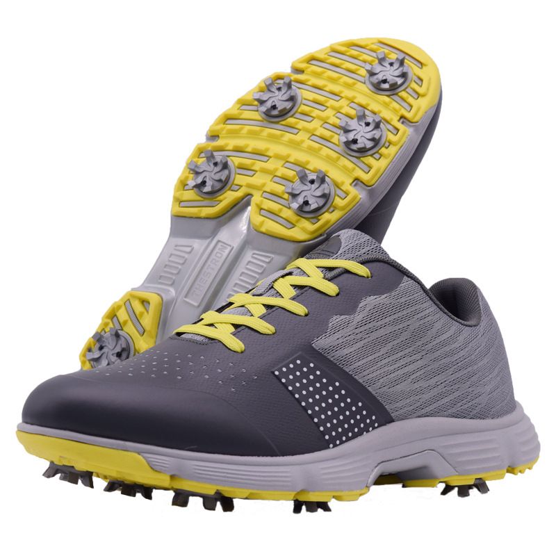 THESTRON Men Golf Shoes Waterproof Casual gray green 10.5