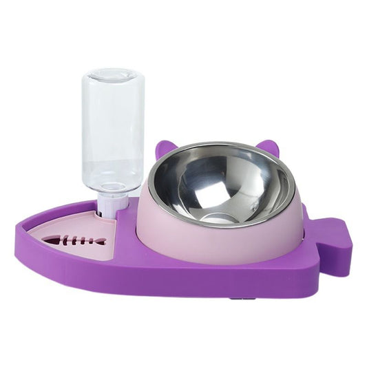 Pet Feeder Water Dispenser Fish Shape Auto Refill... Green