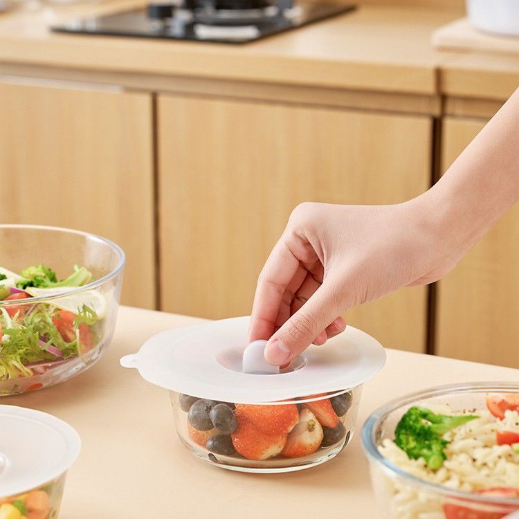 KM Silicone Food Lid Round Microwave Sealing Cover 10cm Small -10cm