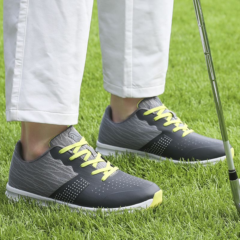 THESTRON Mens Golf Shoes Waterproof Non Slip gray green US 13-EUR 49