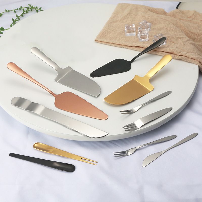 Island Qi Stainless Steel Fruit Fork Cake Knife 410 dual-purpose spoon Fork