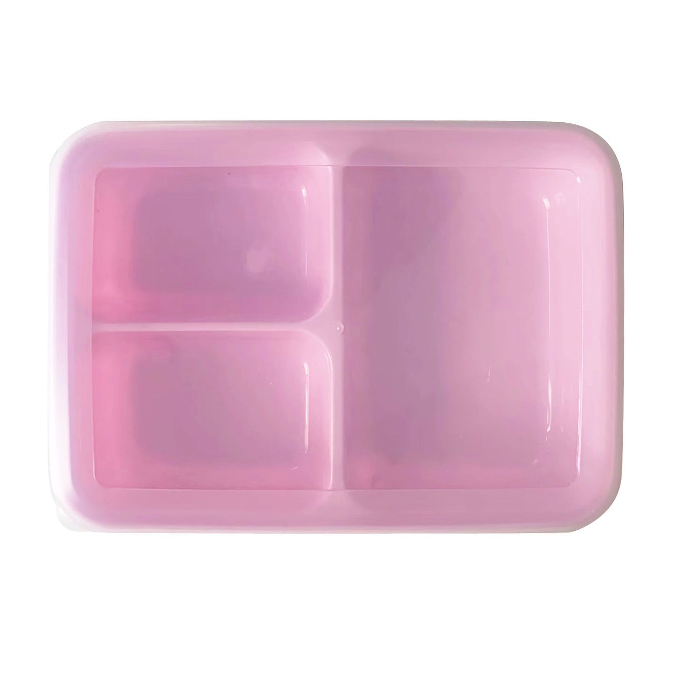 Le Kedo PP Rectangular 3 Compartment Microwave Lunch Box Type B 8032 (pink)