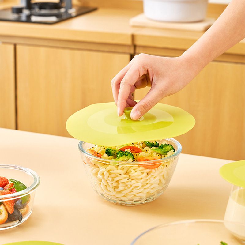 KM Silicone Food Grade Universal Bowl Lid 1364 diameter 18.5cm Color random delivery