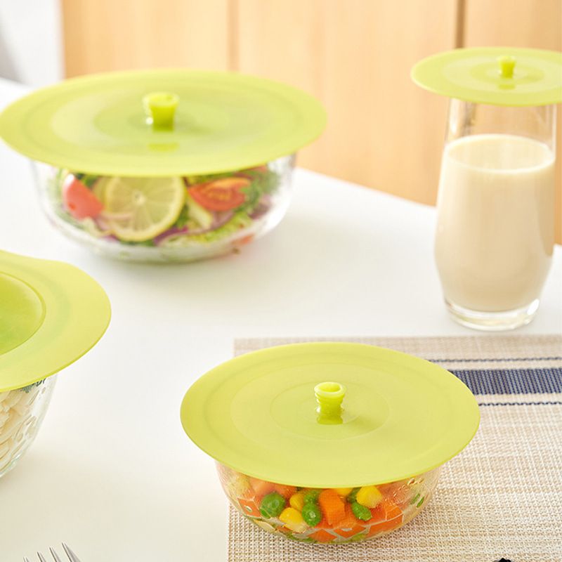 KM Silicone Food Grade Universal Bowl Lid 1294 diameter 21cm Color random delivery