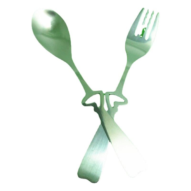 Stainless Steel Smiley Spoon Children Cutlery Set Heart Fork