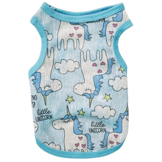 Pet Vest Polyester Summer Dog Cat Clothing Unicorn XS