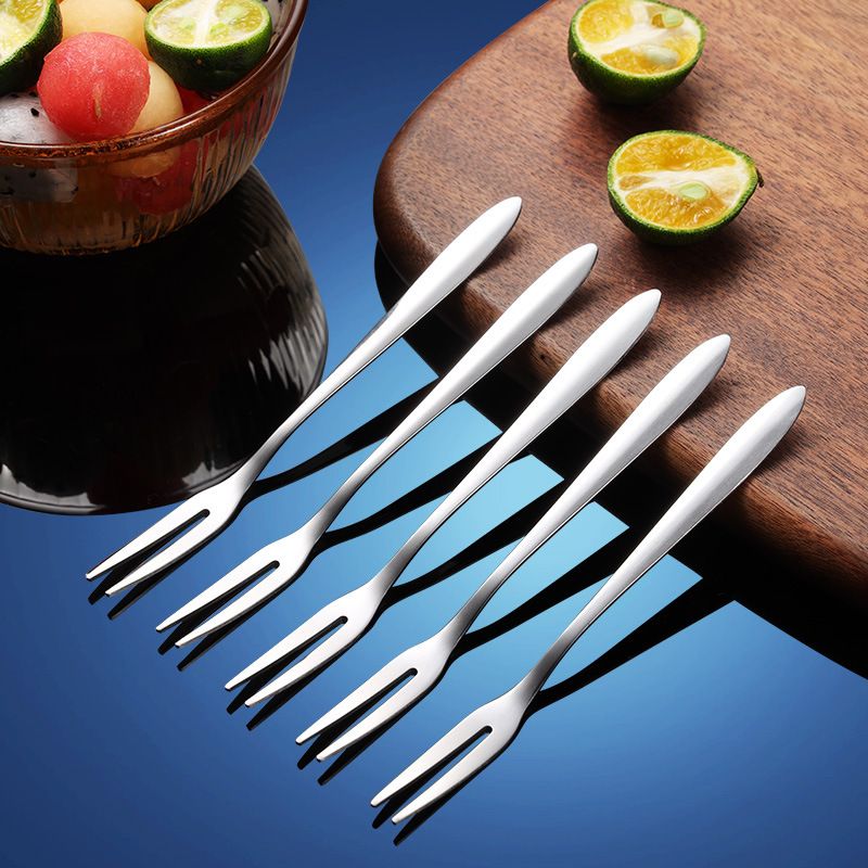 Sanrui Stainless Steel Two Prong Fruit Fork 410-Water Throw-Gold
