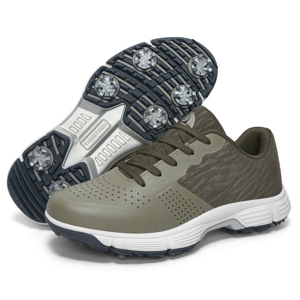 THESTRON Men Golf Shoes Waterproof Casual Army Green 11
