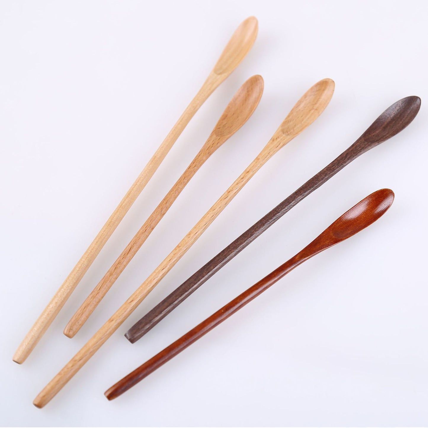 YF JY Wooden Spoon Japanese Style Long Handle... 19*2.5cm log black line