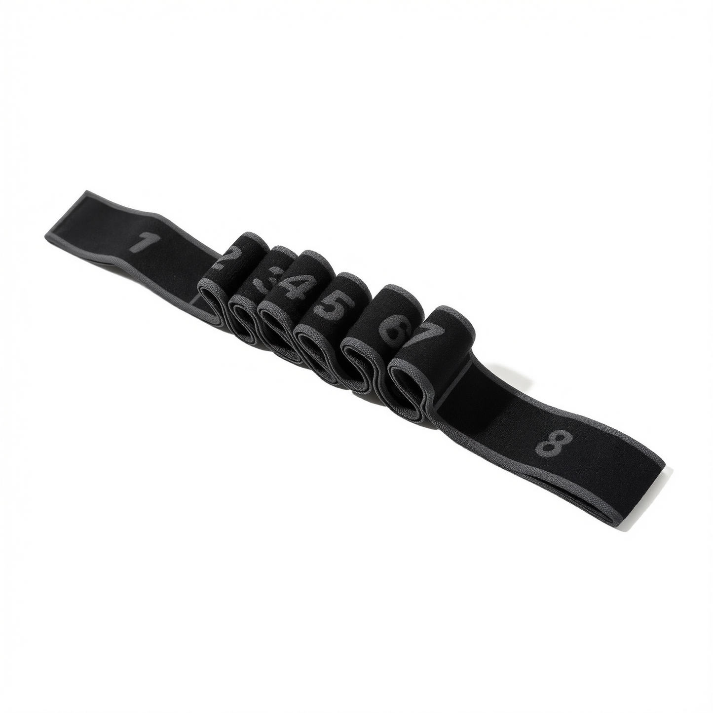 Resistance Band Yoga Fitness Digital Style Black and gray-digital model [8 grids]