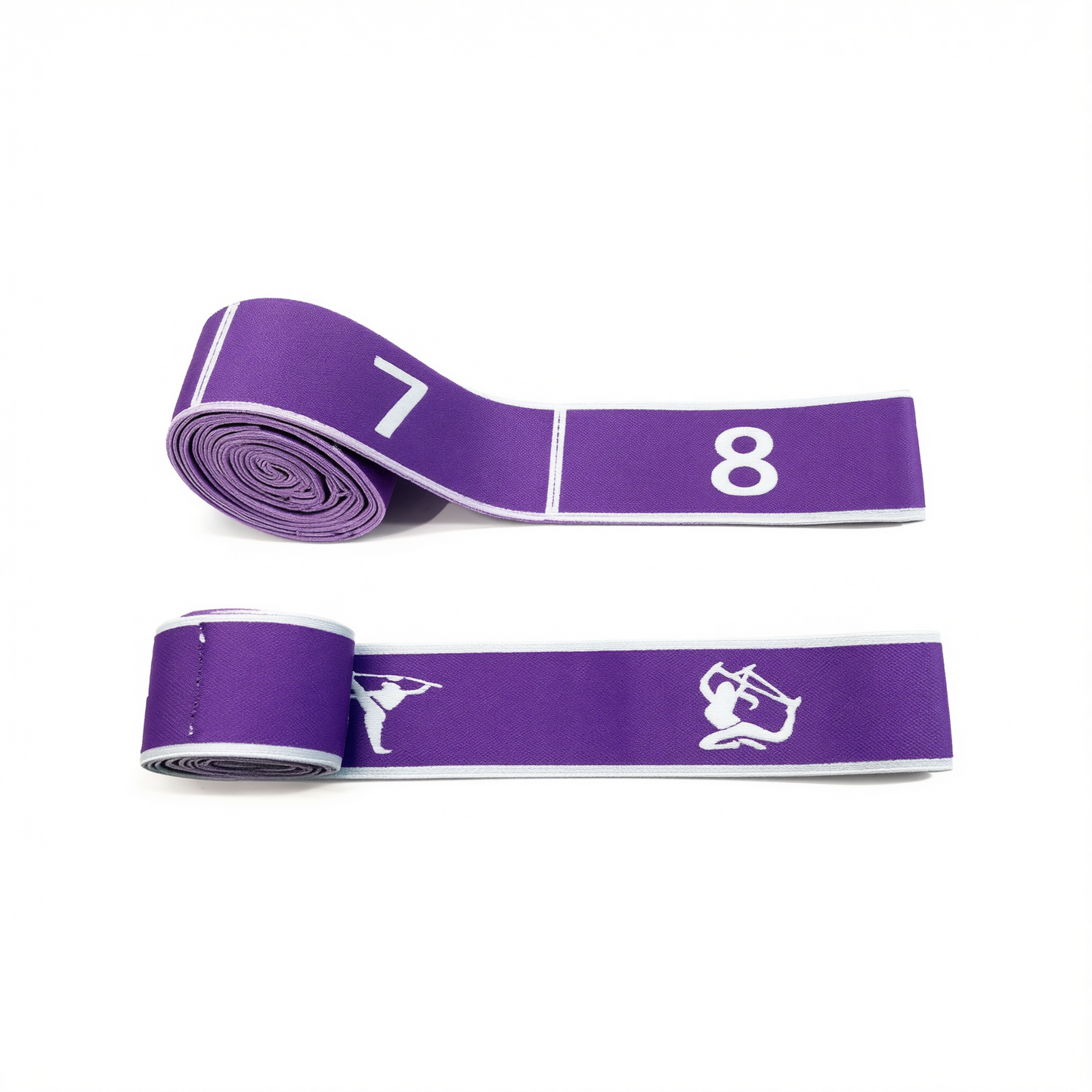 Resistance Band Yoga Fitness Digital Style Deep purple-small size [8 grids]