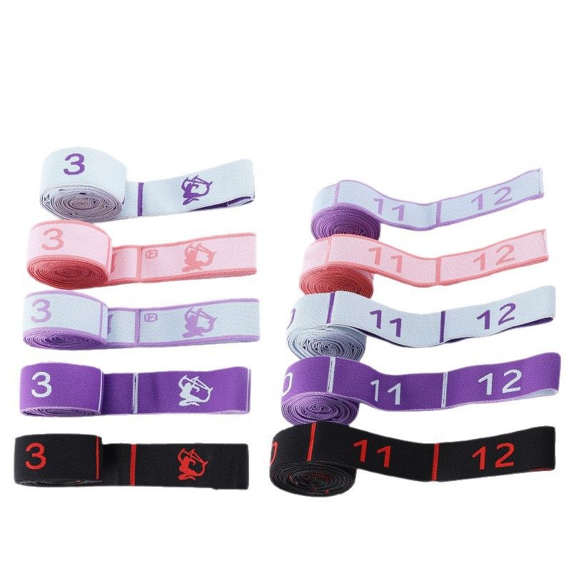 Resistance Band Yoga Fitness Digital Style Light pink-digital style [10 grids]