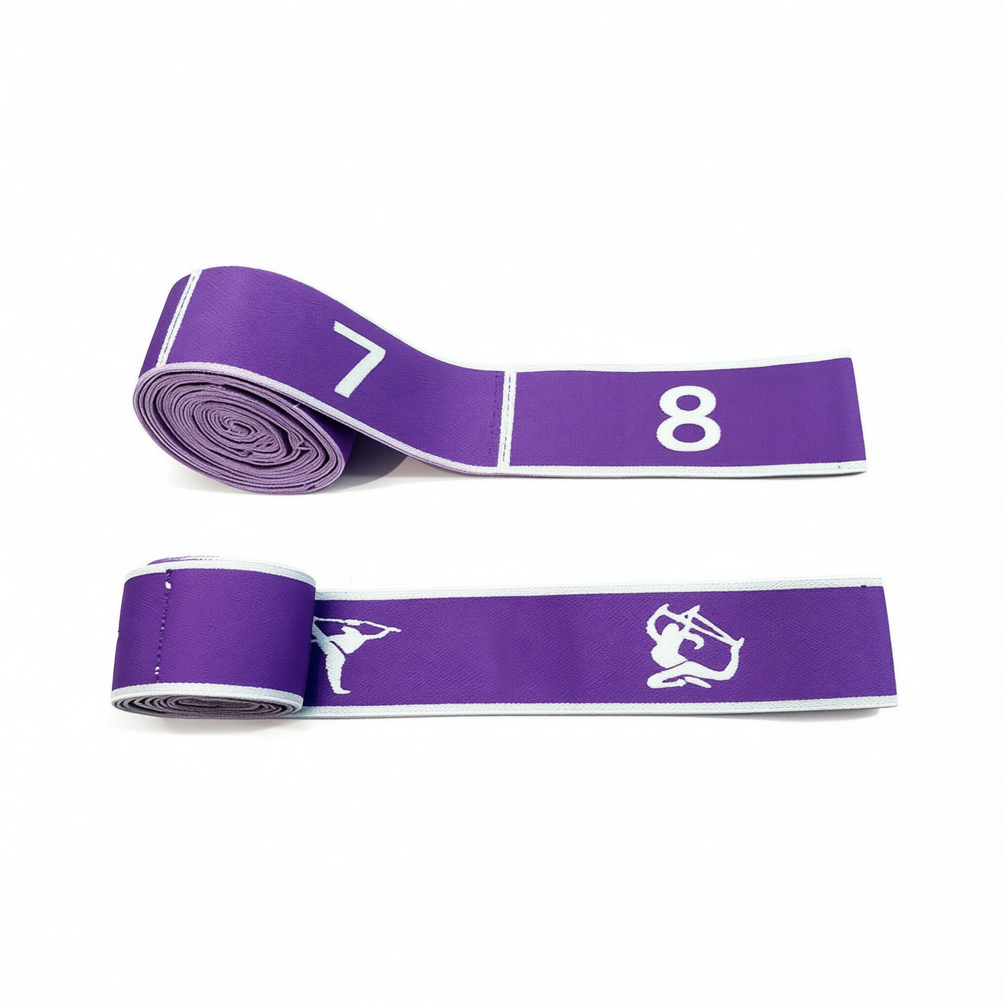 Resistance Band Yoga Fitness Digital Style Deep purple - small man style [10 grids]