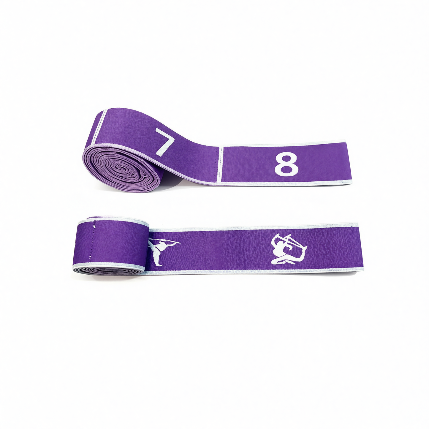 Resistance Band Yoga Fitness Digital Style Deep purple-small model [12 grids]