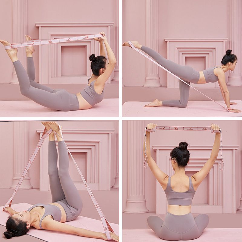 Resistance Band Yoga Fitness Digital Style Light blue - small man style [12 grids]
