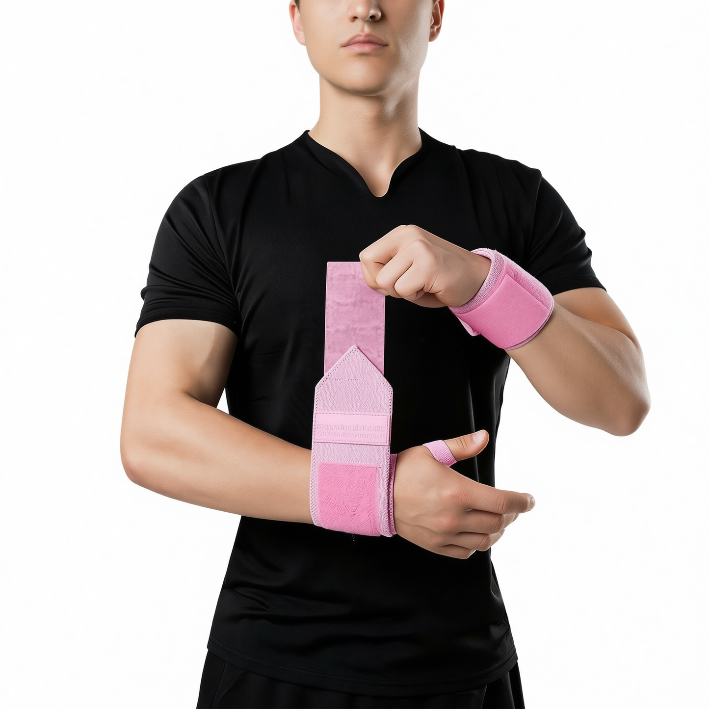 Wrist Compression Bandage Adjustable Fitness Support Dreamy pink compression socks - pair [bandage & compression - fully adjustable] One Size