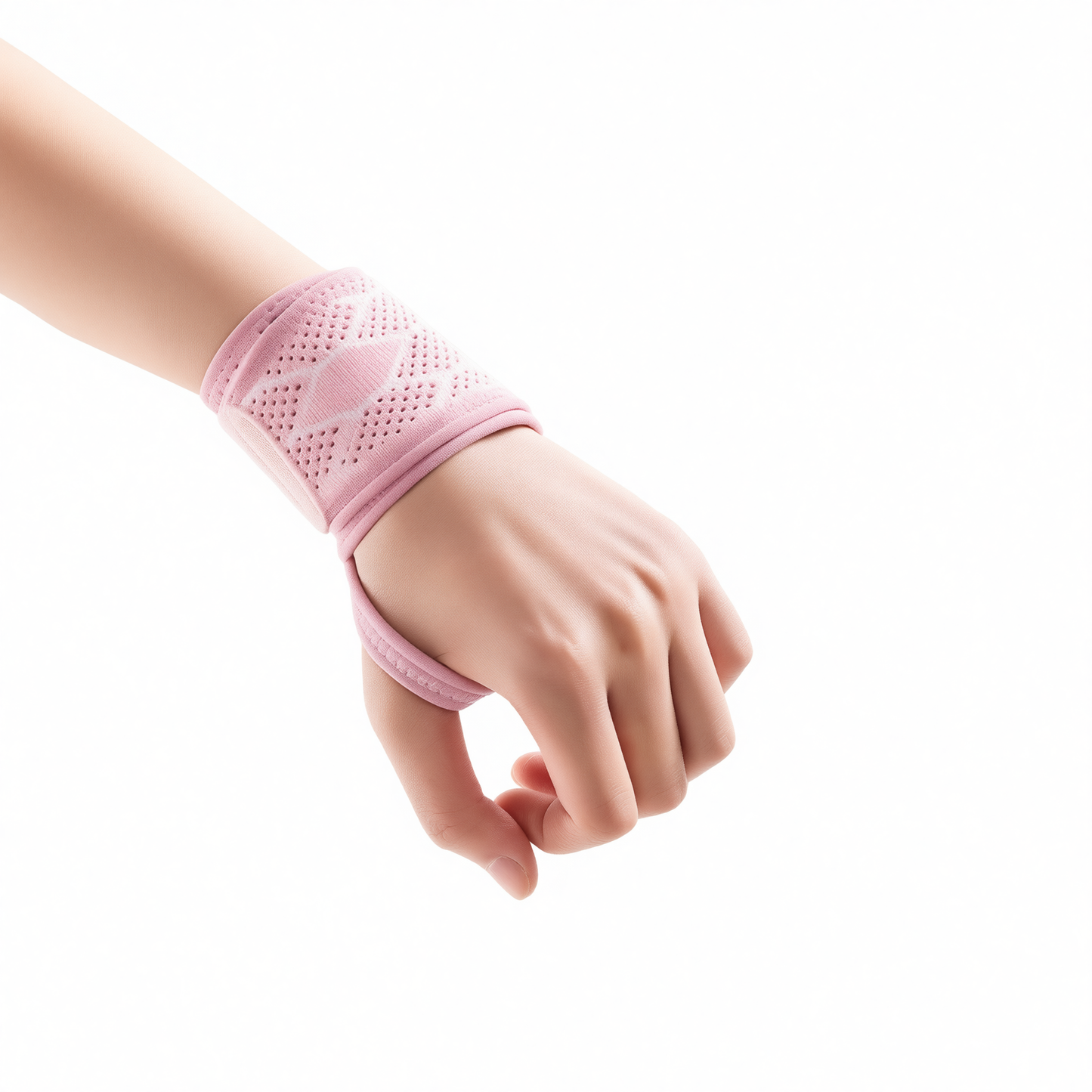 Wristband Sports Compression Brace Polyester Breathable powder - one pair [breathable, no marks] One Size