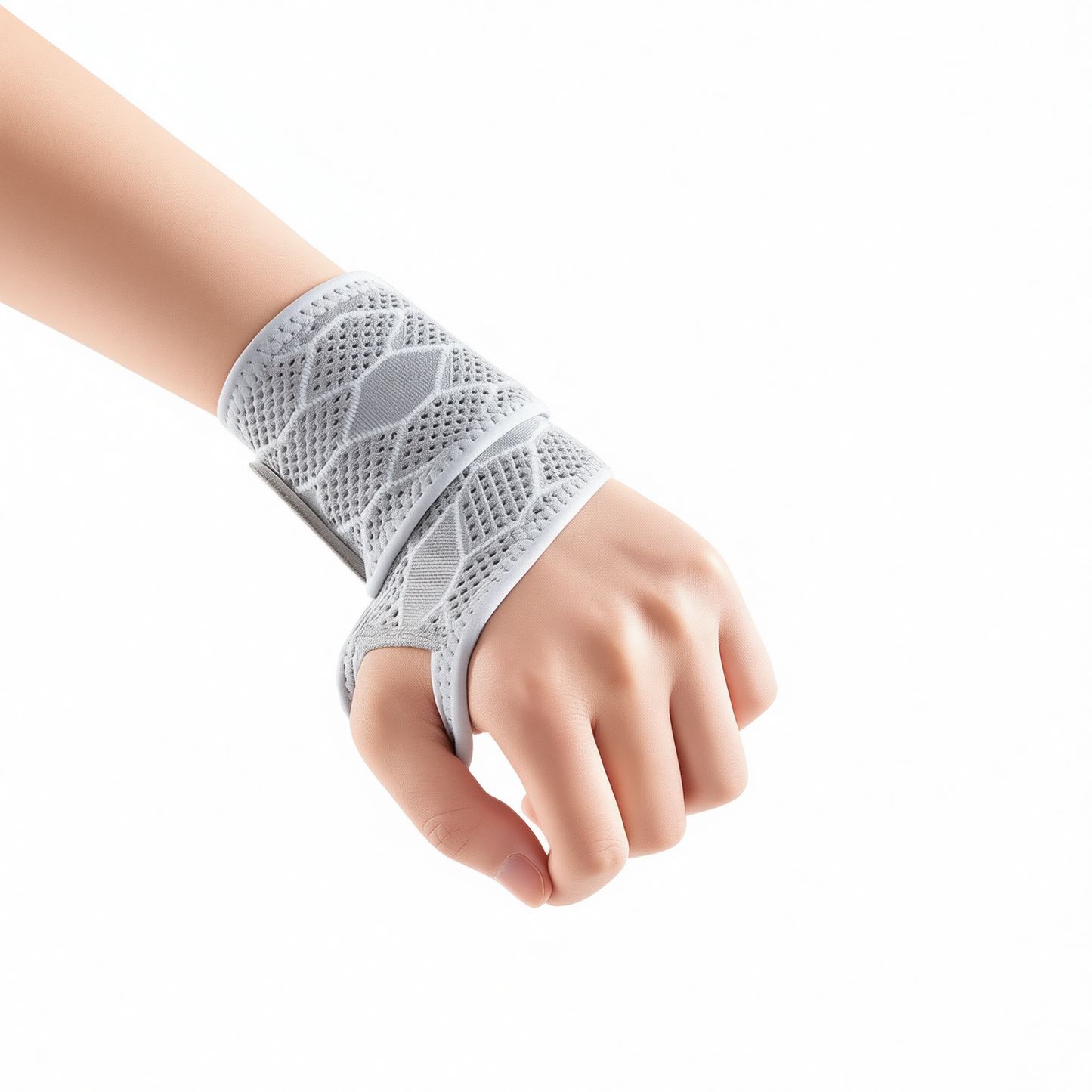 Wristband Sports Compression Brace Polyester Classic gray - one pair [breathable and no marks] One Size