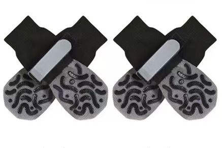 Cotton Dog Socks Striped Jacquard Pet Footwear Black caterpillar [opp bag] M medium size 6.5*16cm [recommended within 10-15kg inches] [pack of four]