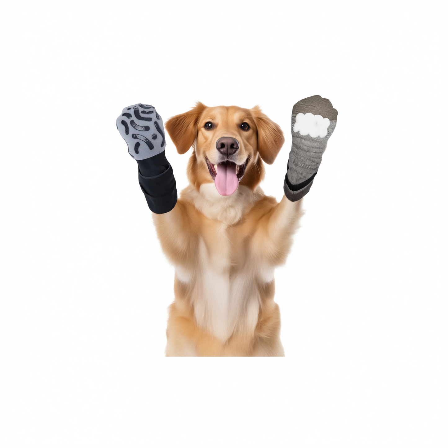 Cotton Dog Socks Striped Jacquard Pet Footwear Black caterpillar [opp bag] M medium size 6.5*16cm [recommended within 10-15kg inches] [pack of four]