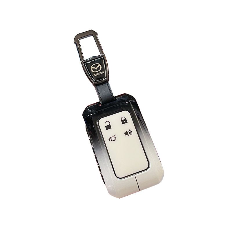 Mazda Ez60 Key Cover Gradient Black White Standard Option d: gradient black & white single bag + black leather cord clasp