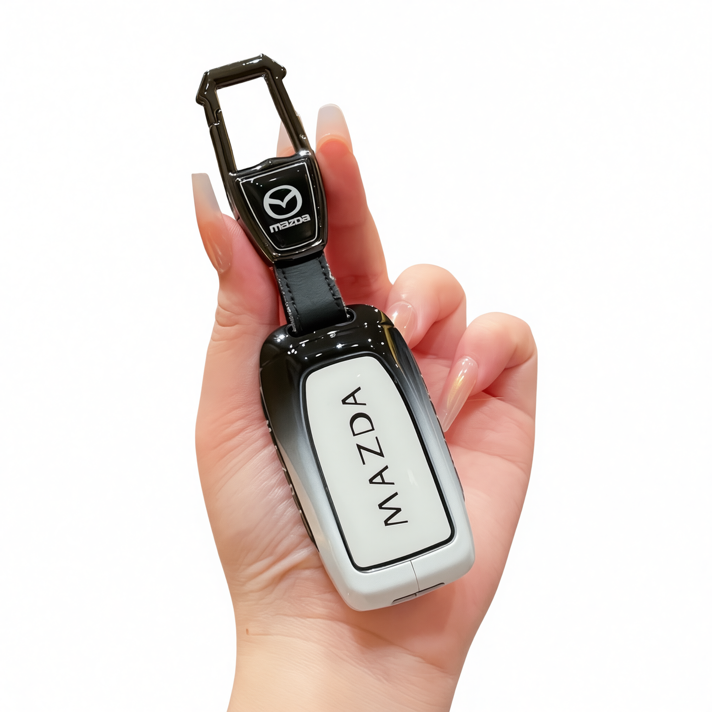 Mazda Ez60 Key Cover Gradient Black White Standard Option d: gradient black & white single bag + metal clasp