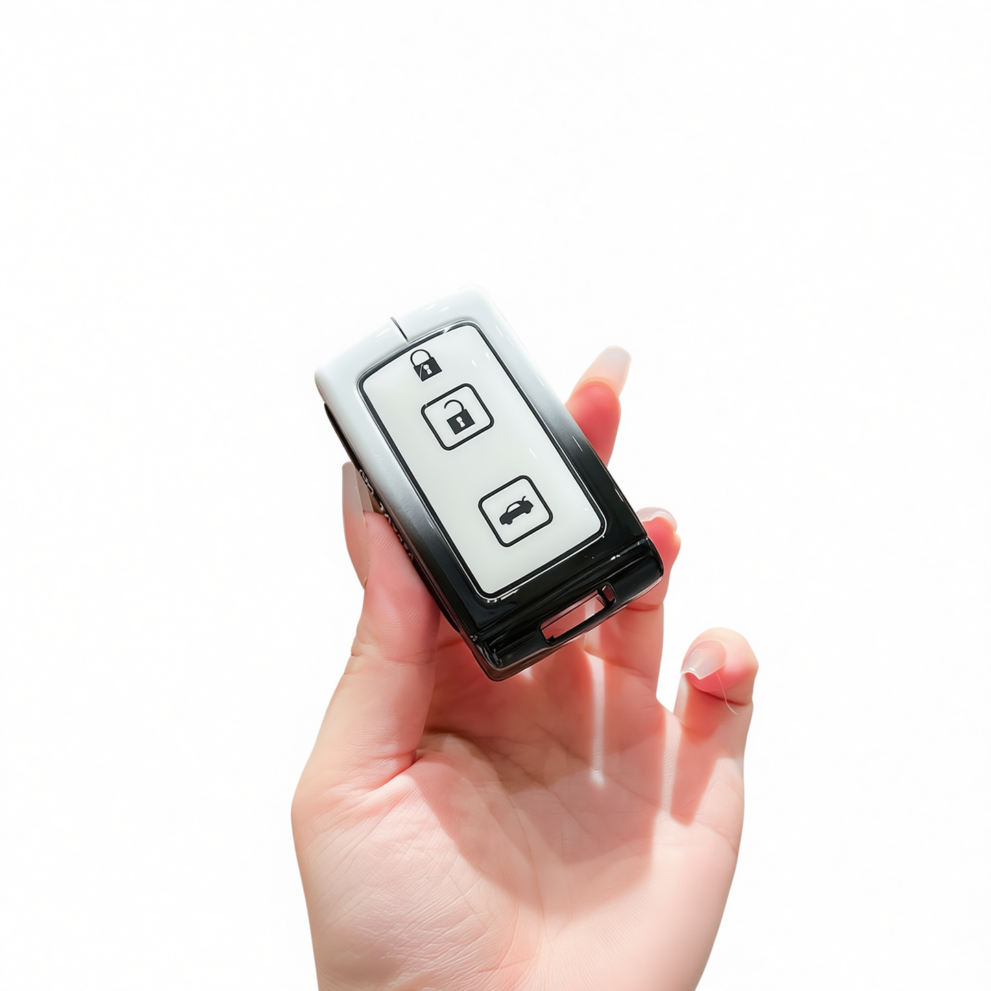 Fragrant Car Toyota Corolla Cross Key Case Zinc Alloy Standard M model gradient black and white single shell