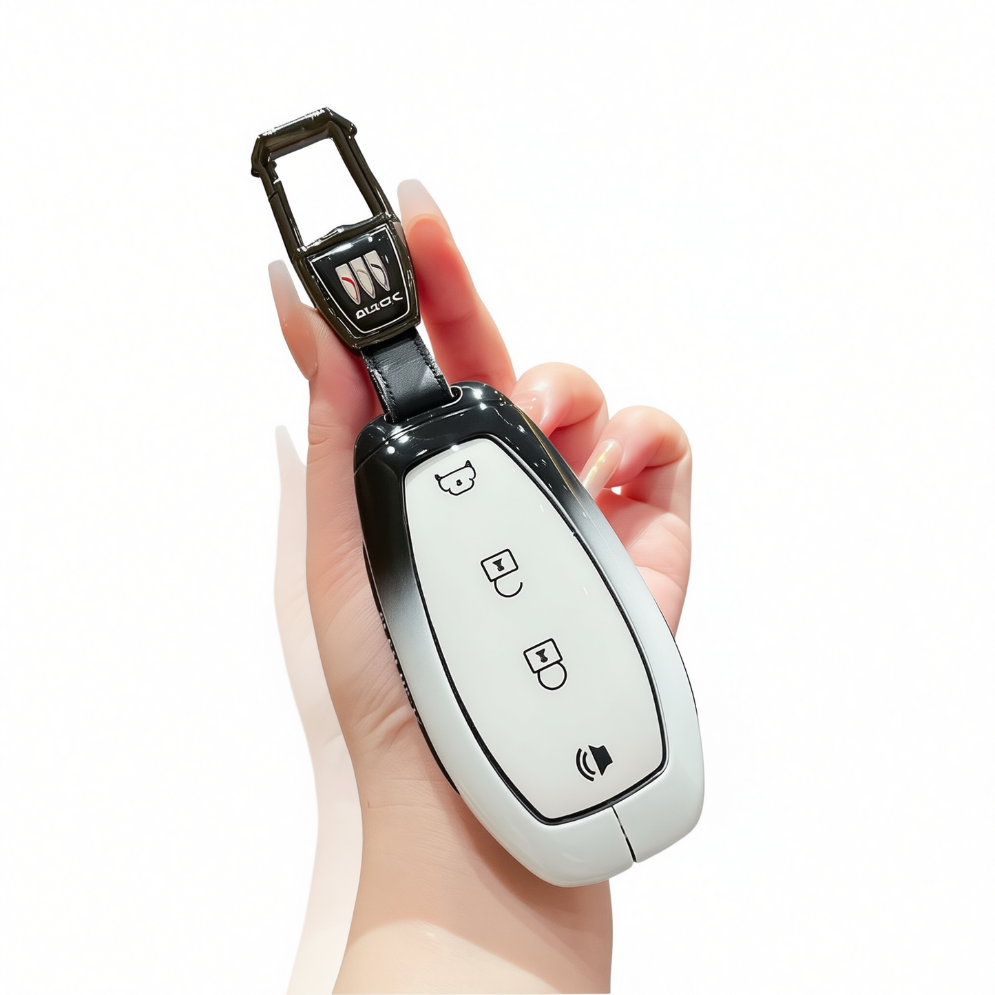 Fragrant Car Island Buick Vision L7 Key Cover 2026 Standard F style gradient black and white single bag + metal buckle