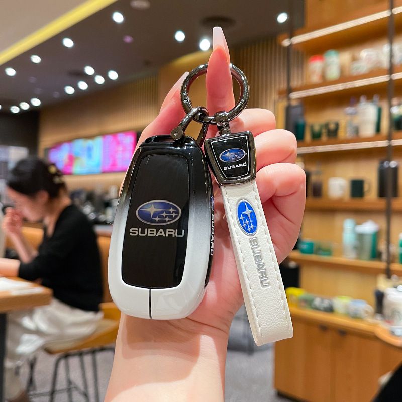 Subaru Key Cover Zinc Alloy Gradient Black White Standard Gradient black and white single bag + round buckle