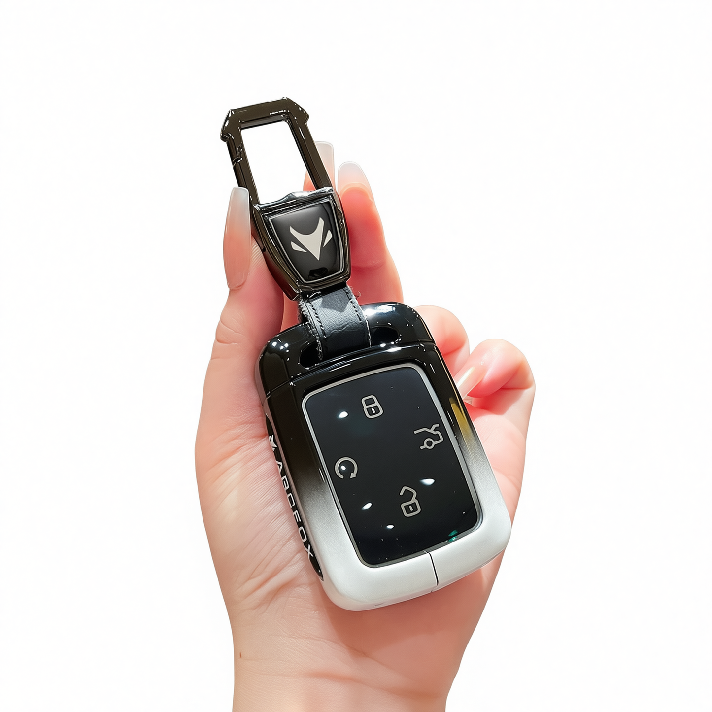 Fragrant car island Arcfox T1 Key Cover Gradient B/W Standard Type c gradient black and white single bag + metal buckle