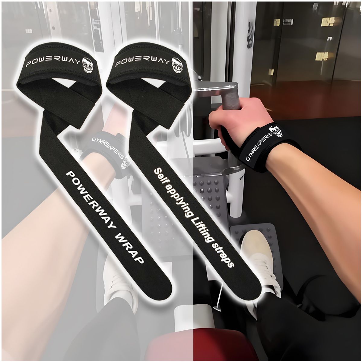 Wrist Guards Silicone Deadlift Fitness Support 2Pc Black-automatic model