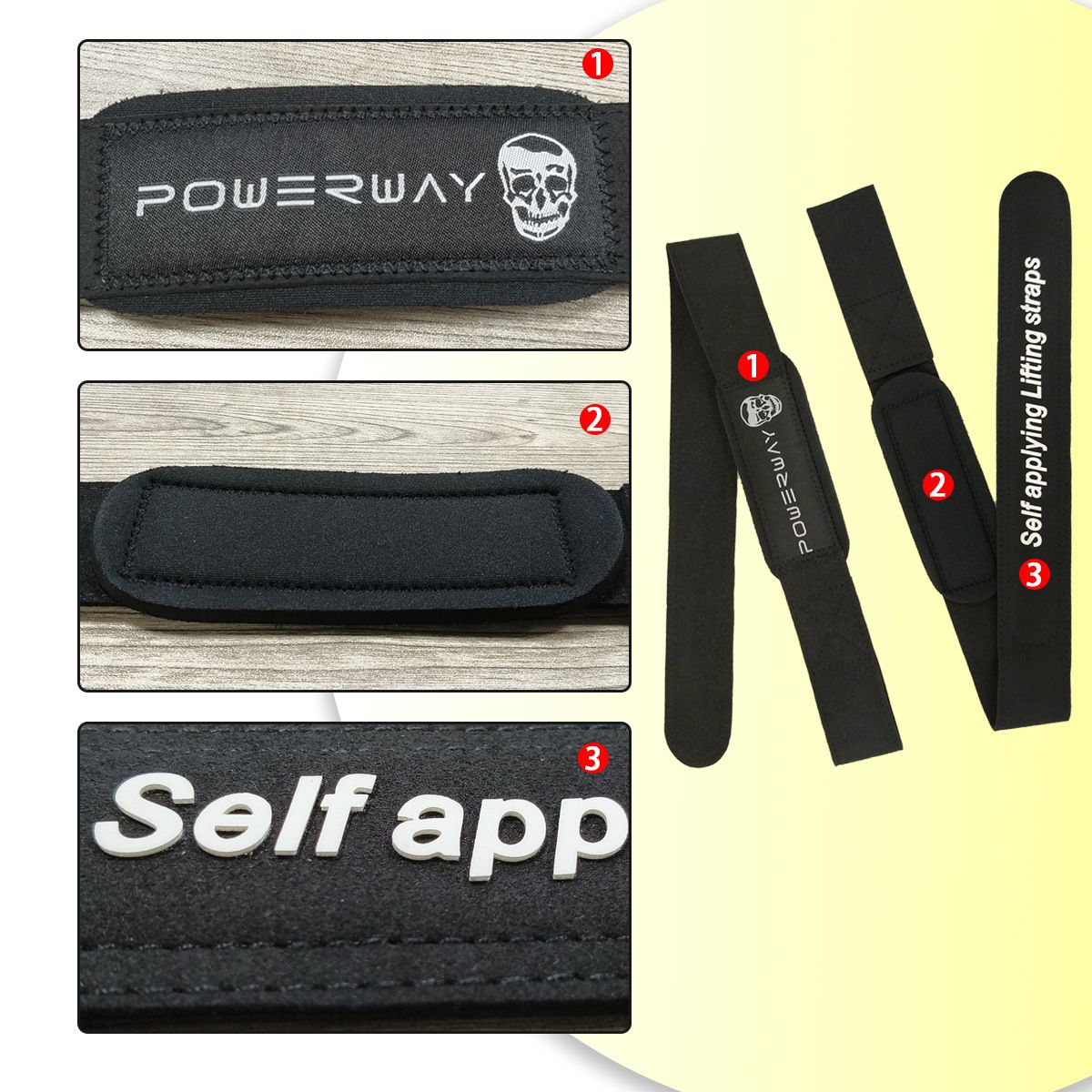 Wrist Guards Silicone Deadlift Fitness Support 2Pc Black-automatic model