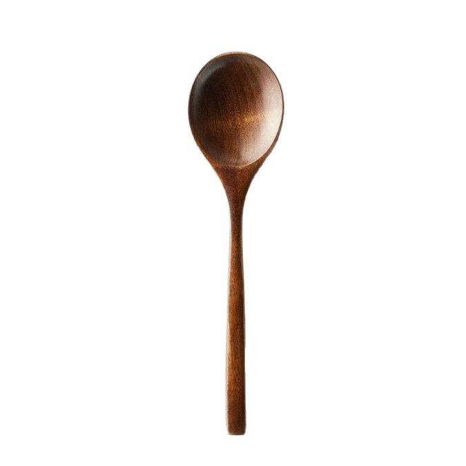 Wooden Spoon Create Credit Long Handle [nanmu] dajian old paint 18.2*4 cm