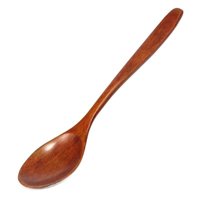 Wooden Spoon Create Credit Long Handle [chicken wing wood] round head soup spoon 18.2*4.3cm