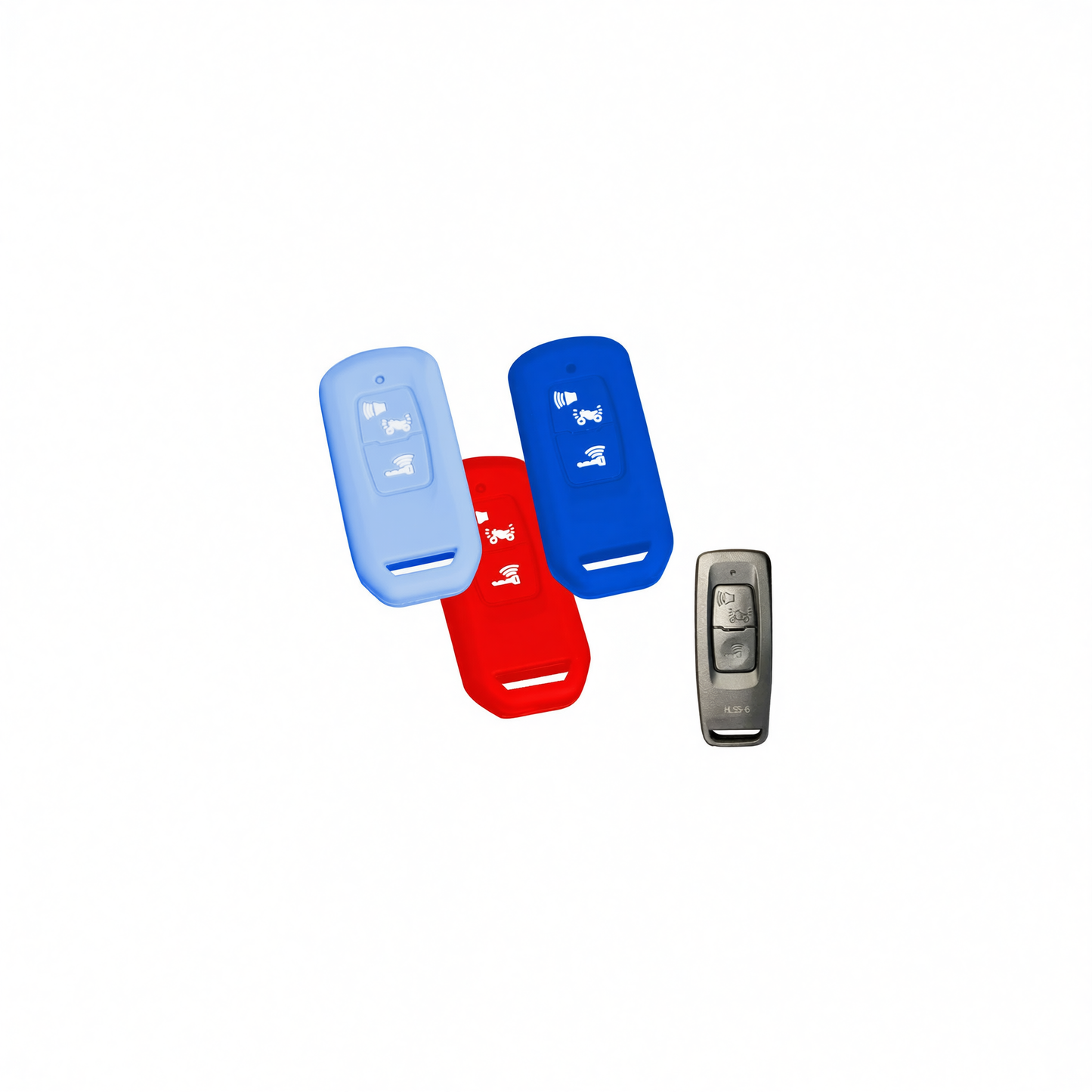 Color My Life Silicone Key Bag for Honda PCX160. Pink white label
