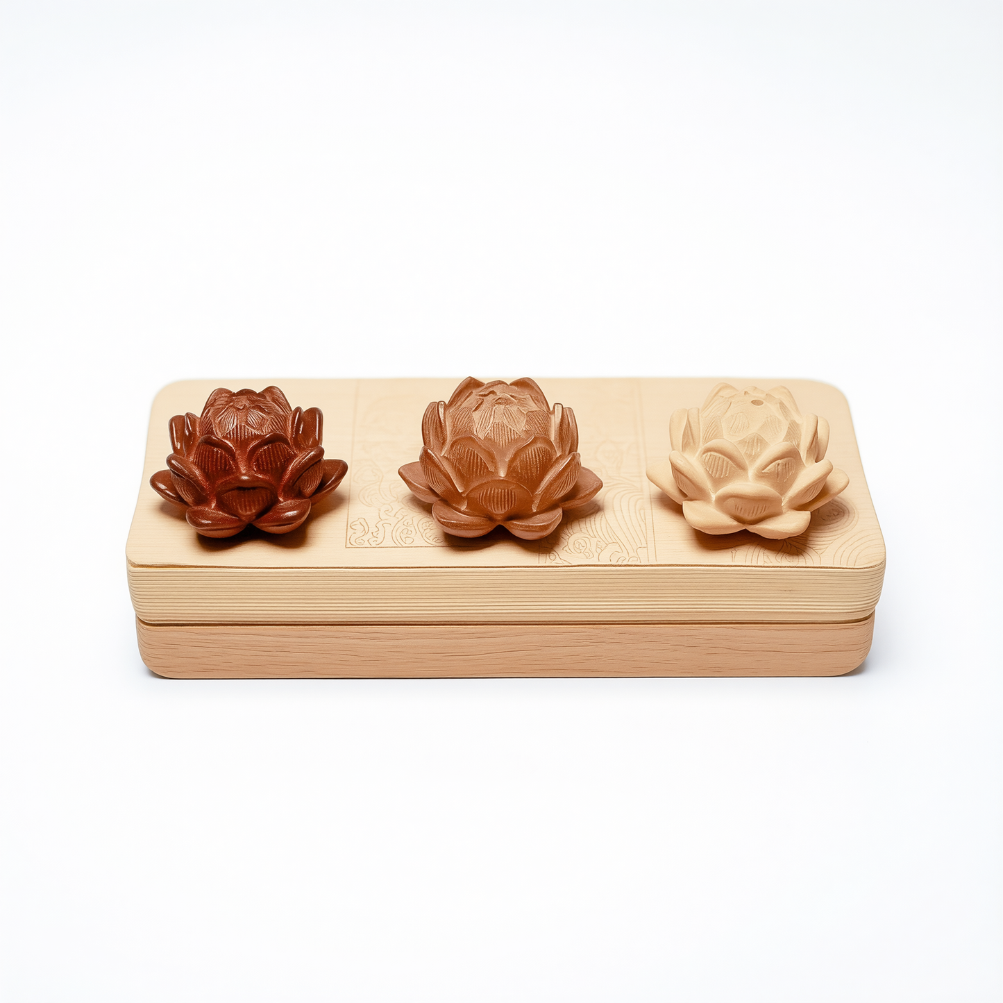 Tang Diao Car Ornament Wood Lotus Pendant [peach wood lotus] double tassel [car hanging + exquisite gift box]