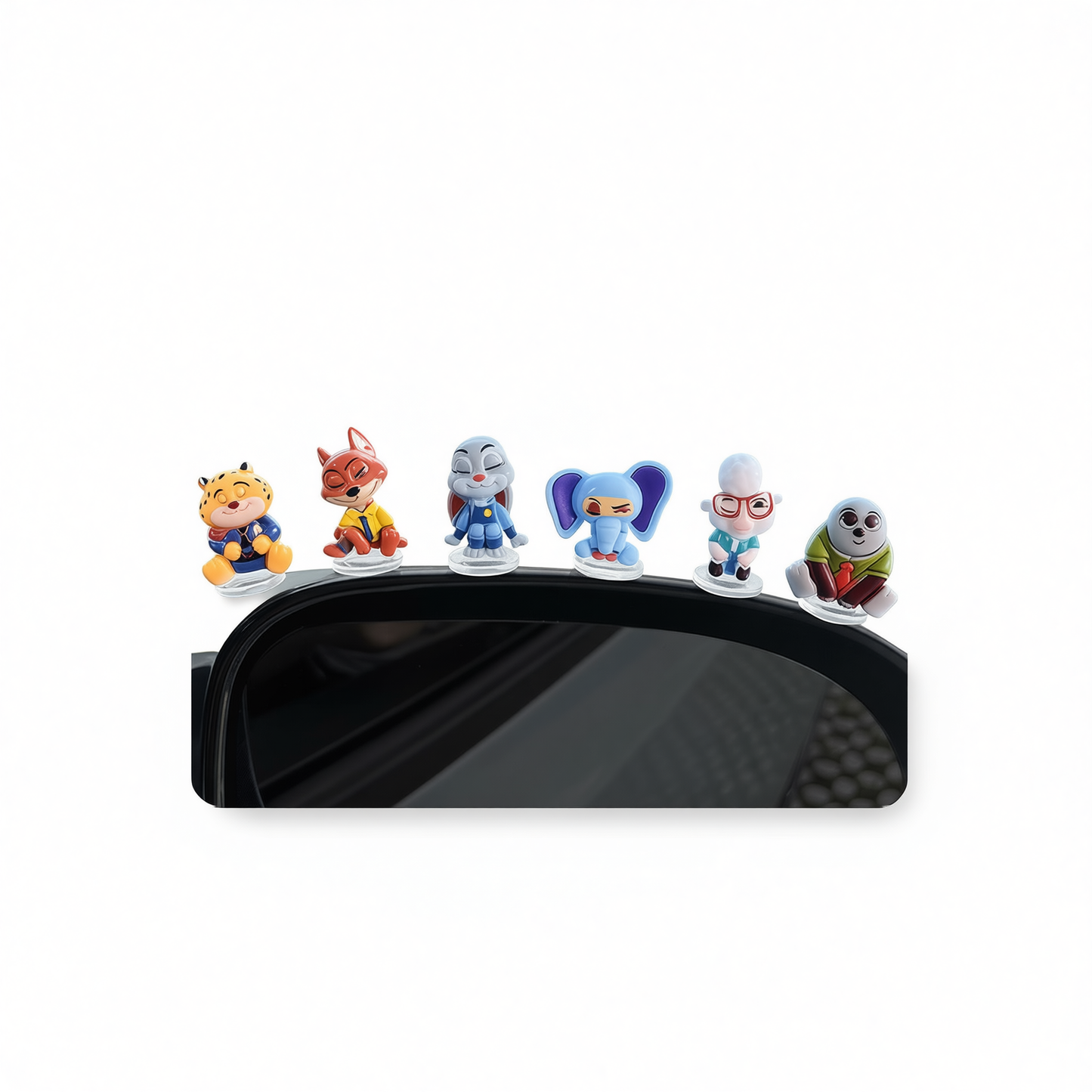 Car Dashboard Decor Cartoon Animal Ornaments [multiple options available, see details page] [6 combinations of cute animal city ornaments] free traceless stickers