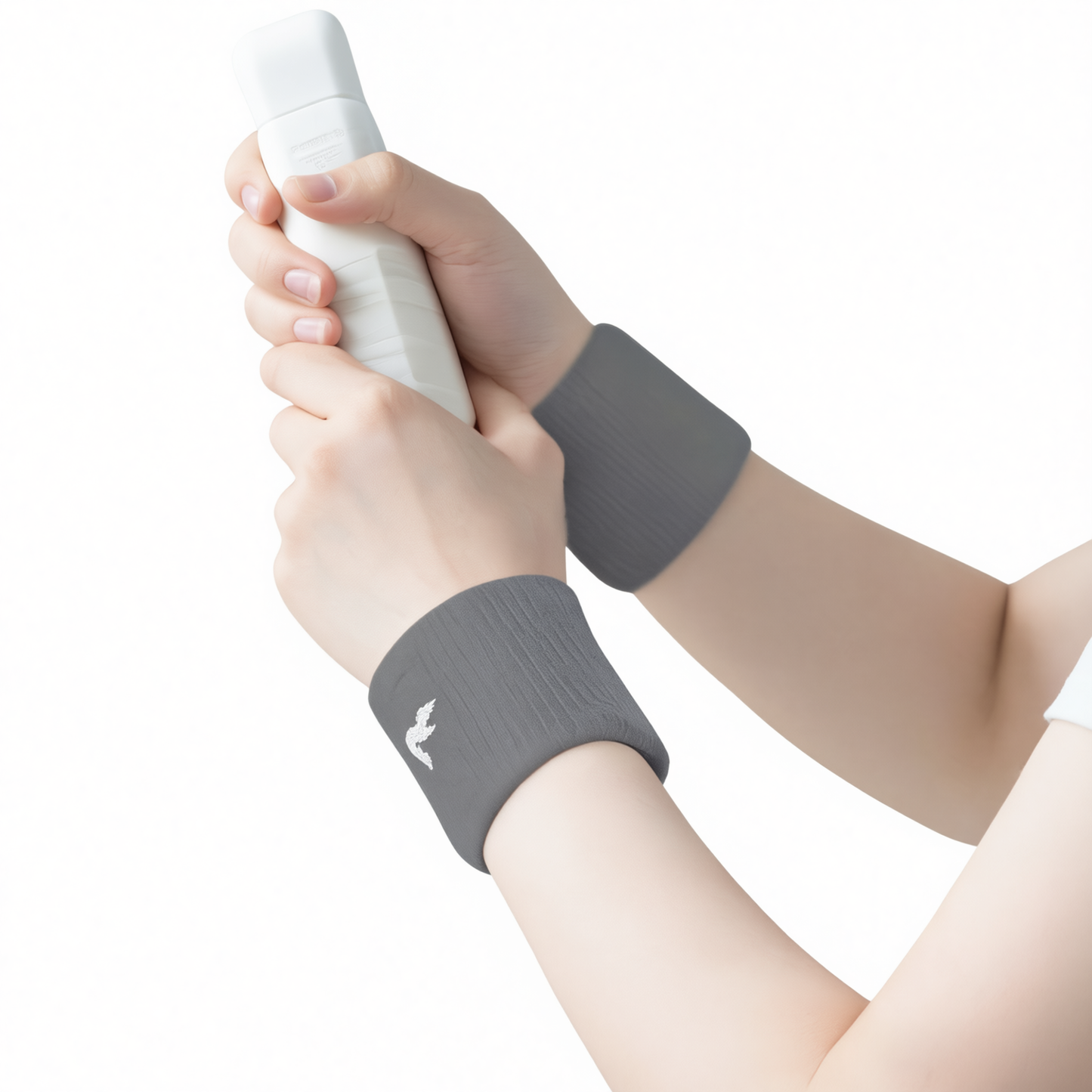Sports Wristbands Sweat Absorbent Elastic Polyester Moon gray [sweat-absorbent, skin-friendly and breathable] One size fits all [pair] (more discount)