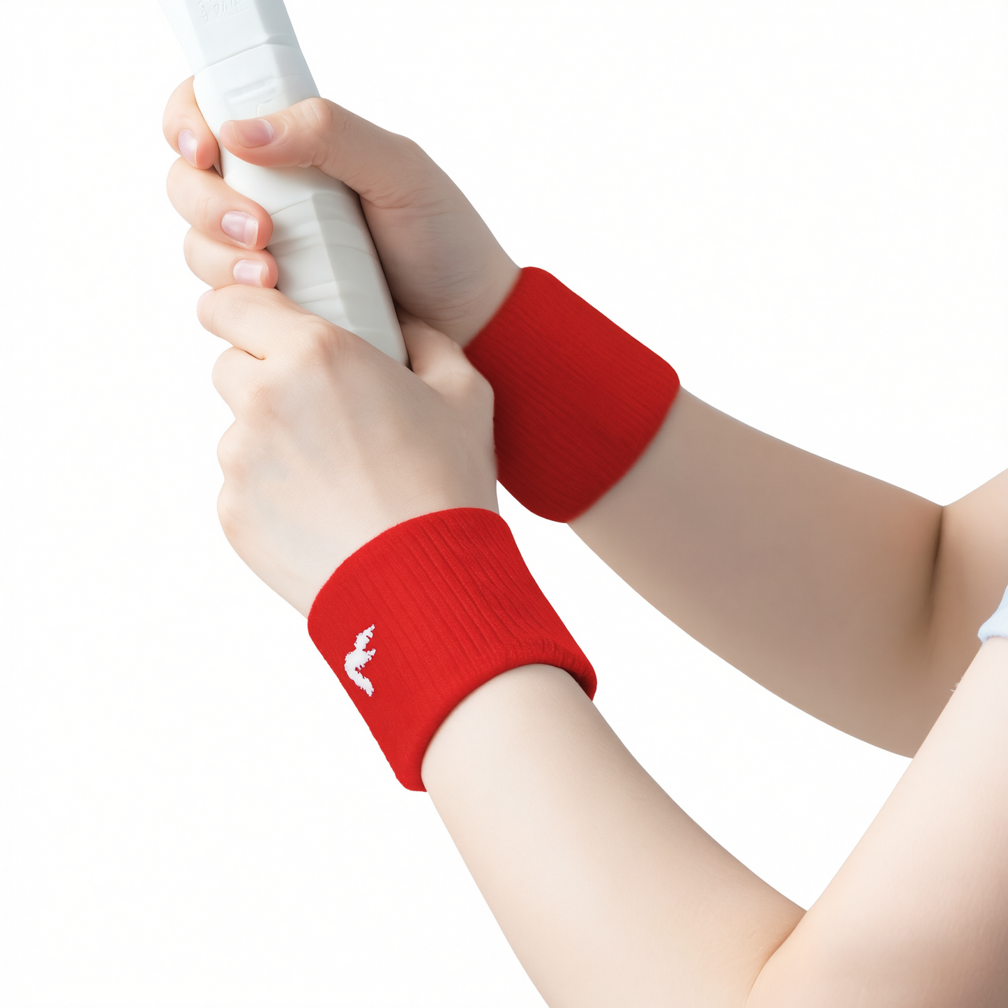 Sports Wristbands Sweat Absorbent Elastic Polyester China red [sweat-absorbent, skin-friendly and breathable] One size fits all [pair] (more discount)