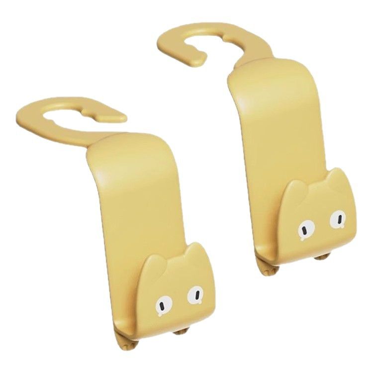 Hong Zhe Cartoon Car Hook ABS Pink Pair Yellow [pair]