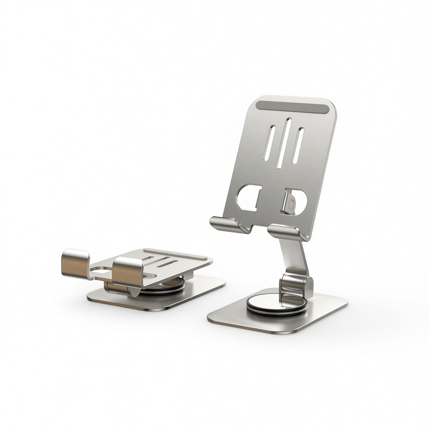 Metal Phone Stand This is spring K53 Rotating Desktop K54 all-metal rotating bracket-aurora silver