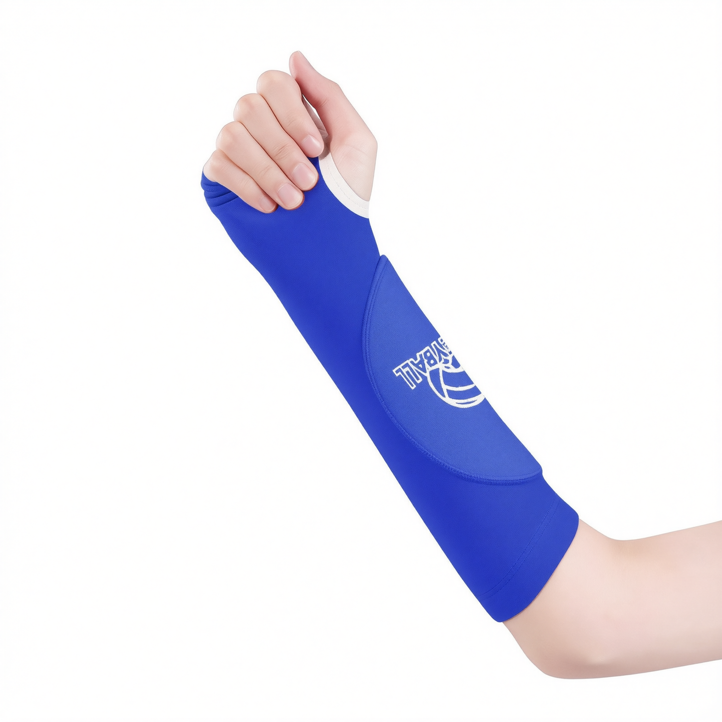 Volleyball Arm Guards Nylon The one who leaps Volleyball arm guards [blue] l size pair [suitable for weight 60-75kg]