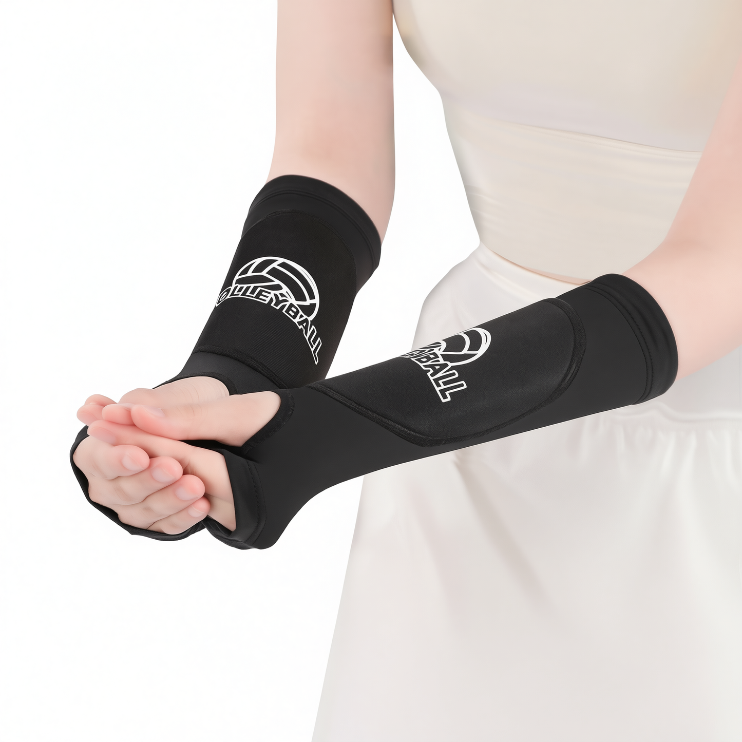 Volleyball Arm Guards Nylon The one who leaps Volleyball arm guards [blue] m size pair [suitable for weight 40-60kg]
