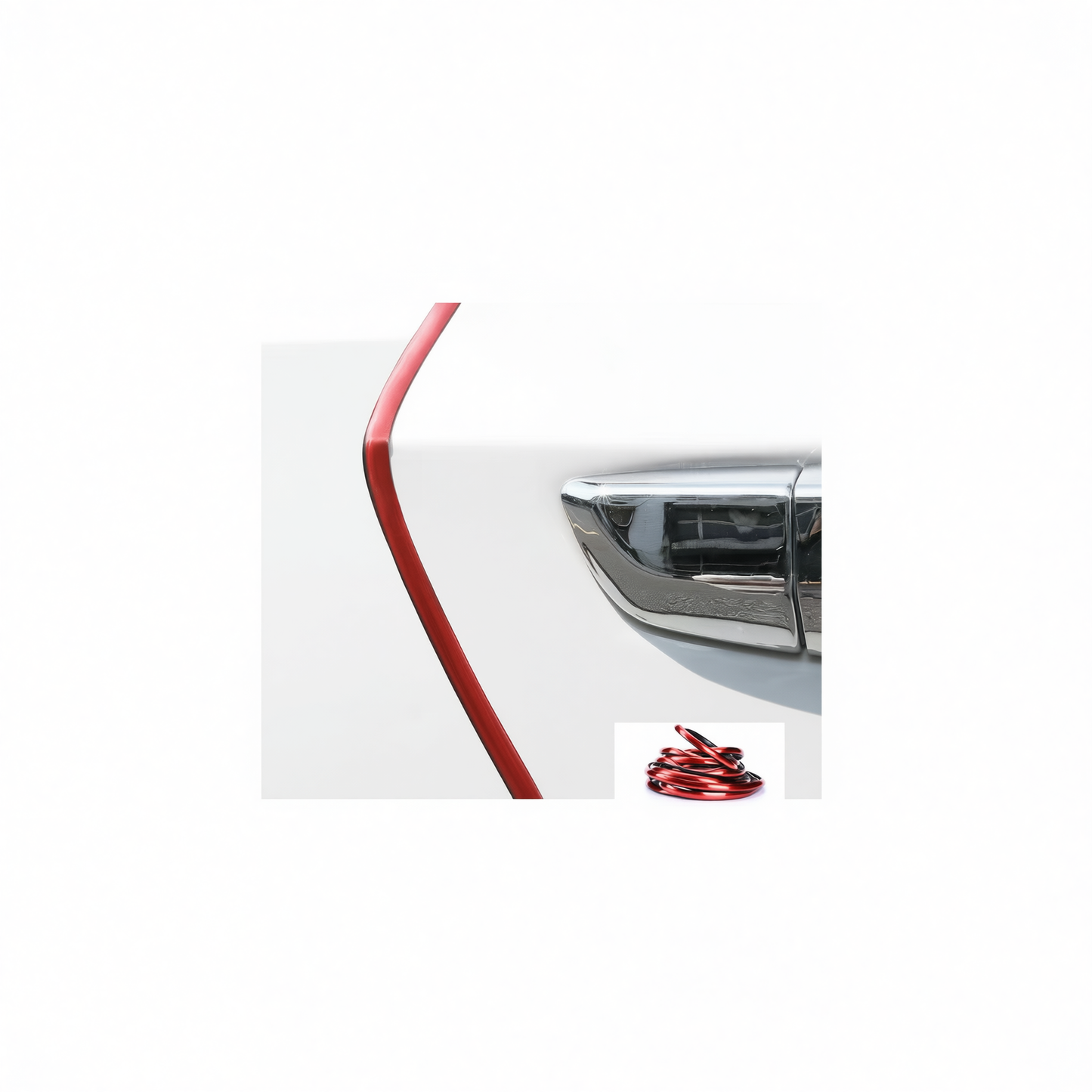 Car Door Anti Collision Strip Electroplated Silver 5m Electroplated red [5m]
