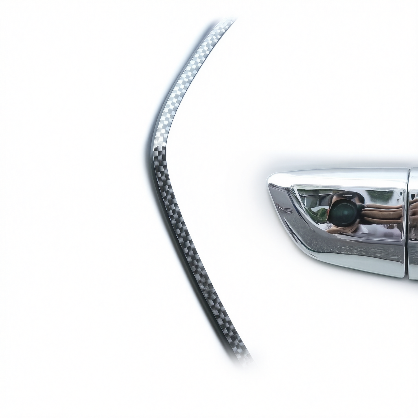 Car Door Anti Collision Strip Electroplated Silver 5m Carbon fiber black [5m]