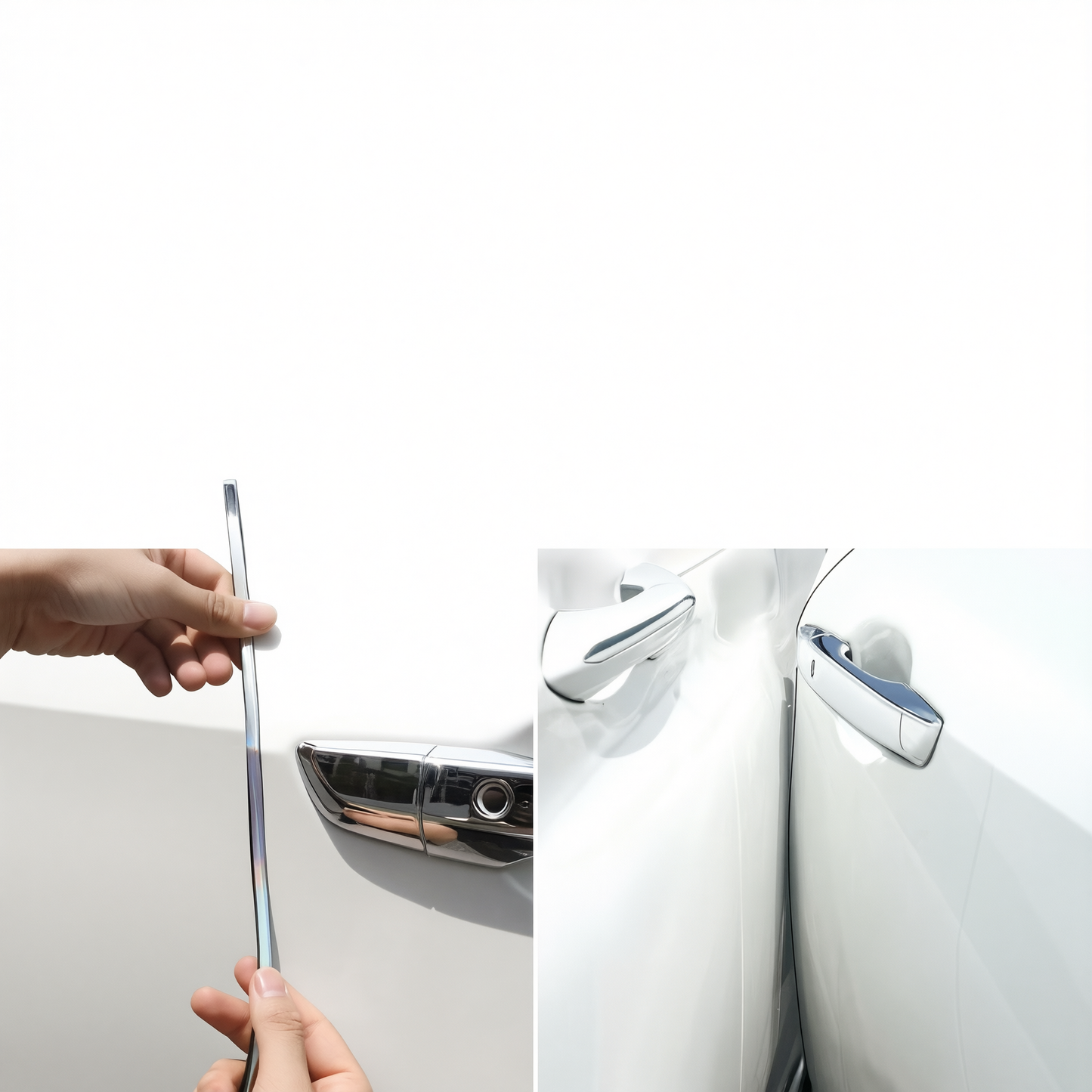 Car Door Anti Collision Strip Electroplated Silver 5m Carbon fiber black [5m]