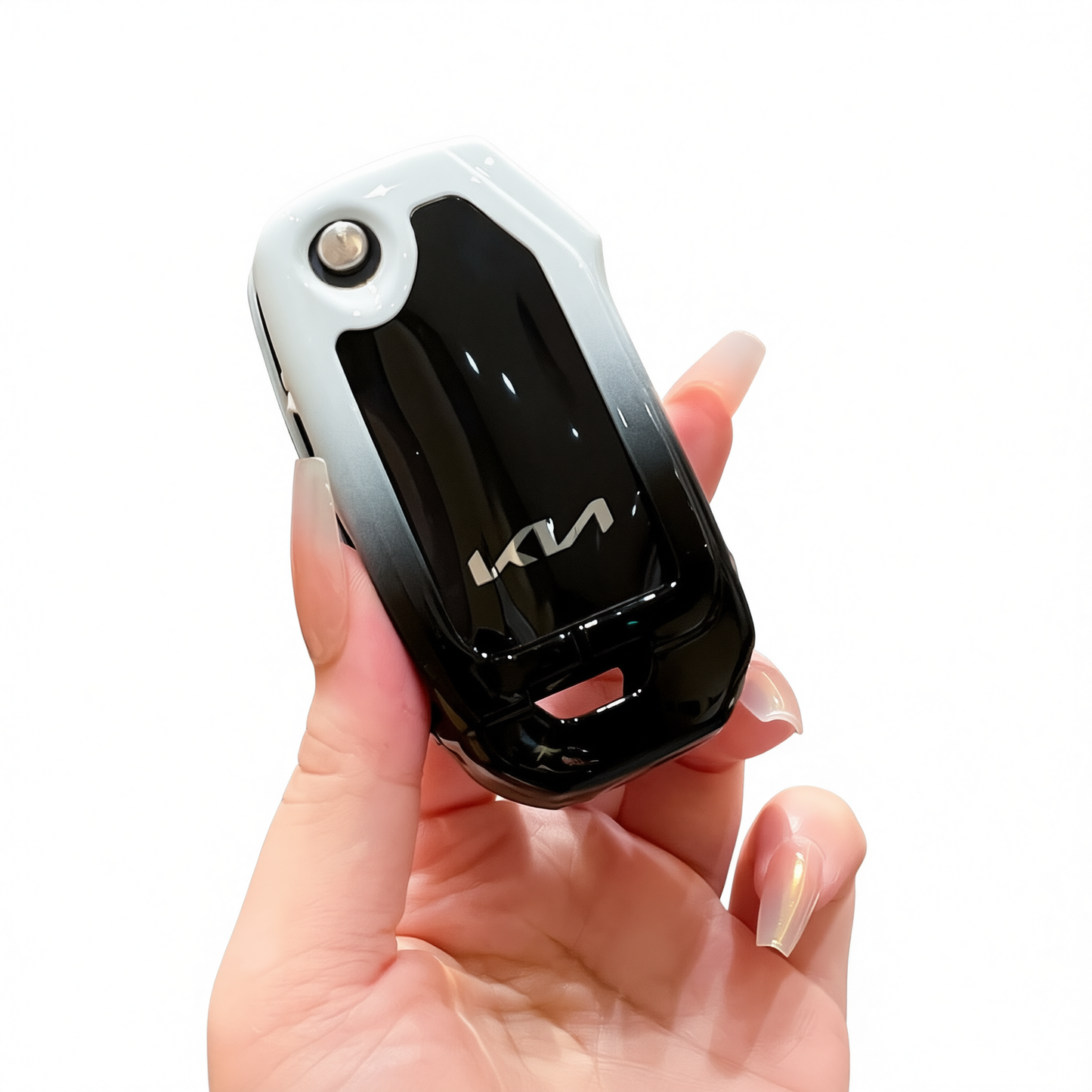 Kia Key Cover Fragrant Car Island H3 Gradient Black Standard H3 key gradient black and white single shell