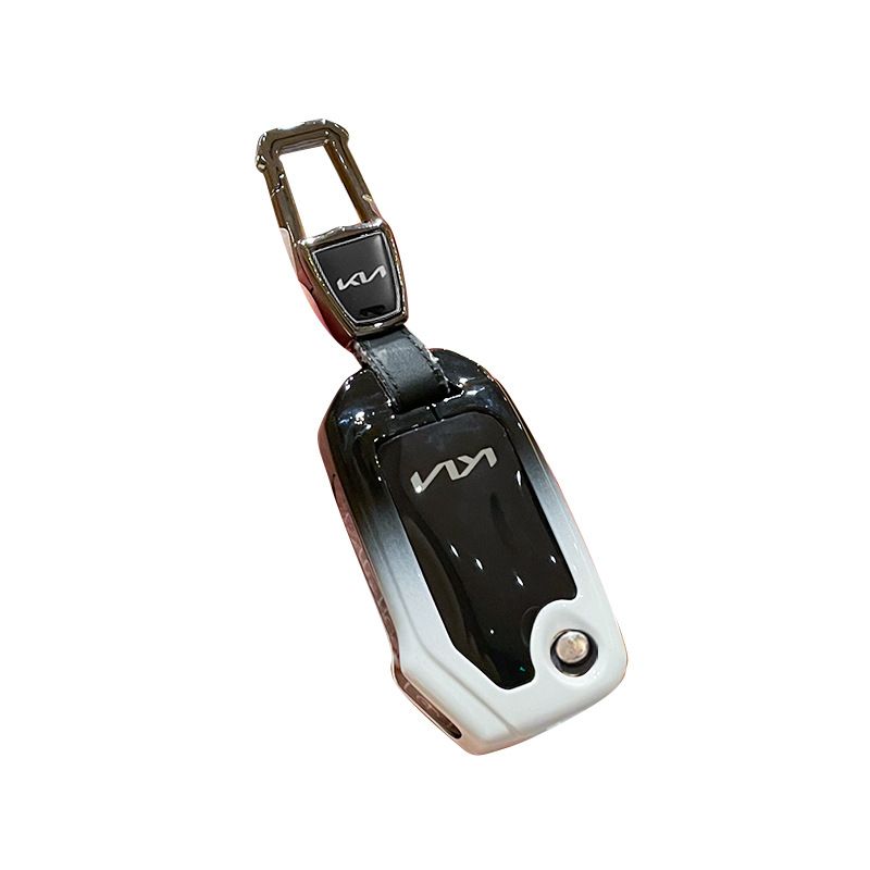 Kia Key Cover Fragrant Car Island H3 Gradient Black Standard H3 key gradient black and white single pack + metal buckle